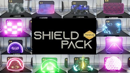 能量屏障防御护盾特效 虚幻4 ue4 shield pack -niagara vfx