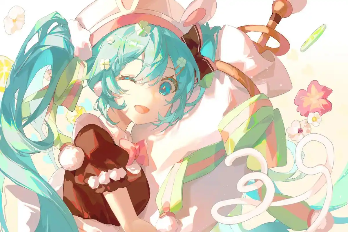 初音的双马尾真好看 #二次元# #二次元美图# #最喜欢的二次元人物