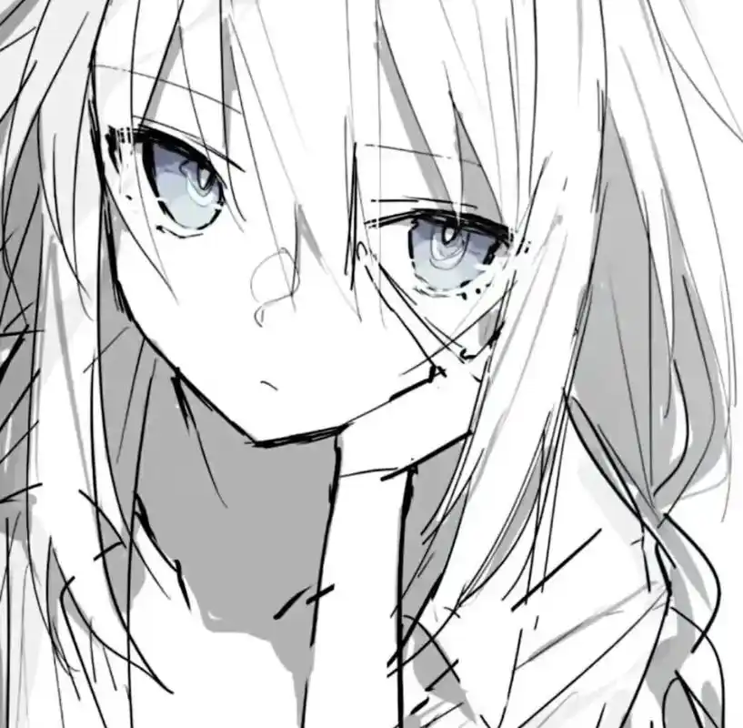 马上风吹落叶下雪这一年又过去了#动漫头像 #二次元 #黑白系 - 抖音