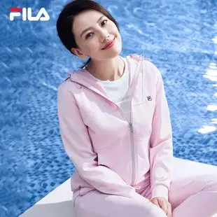 fila 斐乐官方 高圆圆同款女子外套2020夏季新款宽松连帽针织上衣