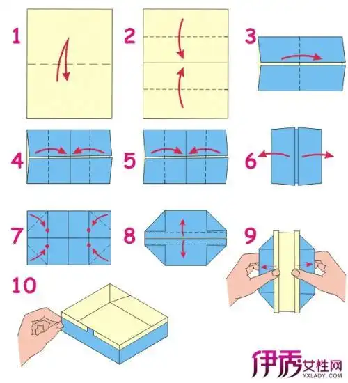 图宣传单页折纸能折什么 7步简单环保折纸盒折纸盒子