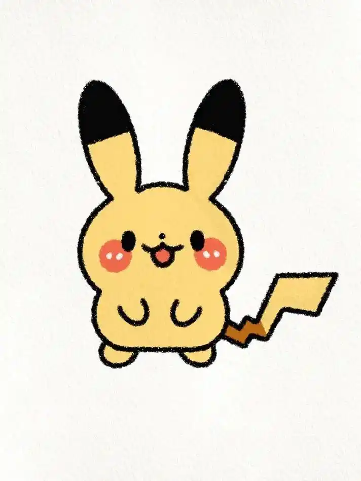 皮卡丘简笔画教程.下次还想看画什么,快来评论区给我留言吧 # - 抖音