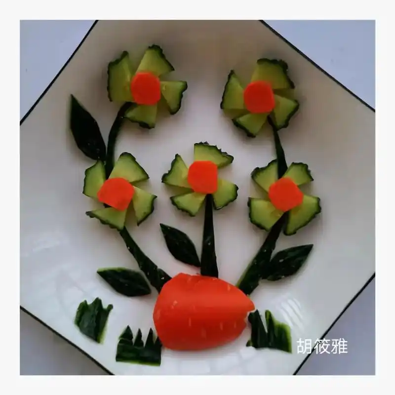 停课不停学,居家特色作业,我们的创意水果蔬菜拼盘秀#春天的色 - 抖音