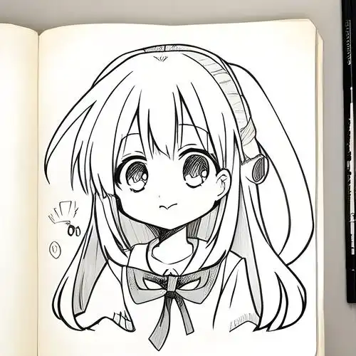 动漫人物绘画简单画可爱呆萌