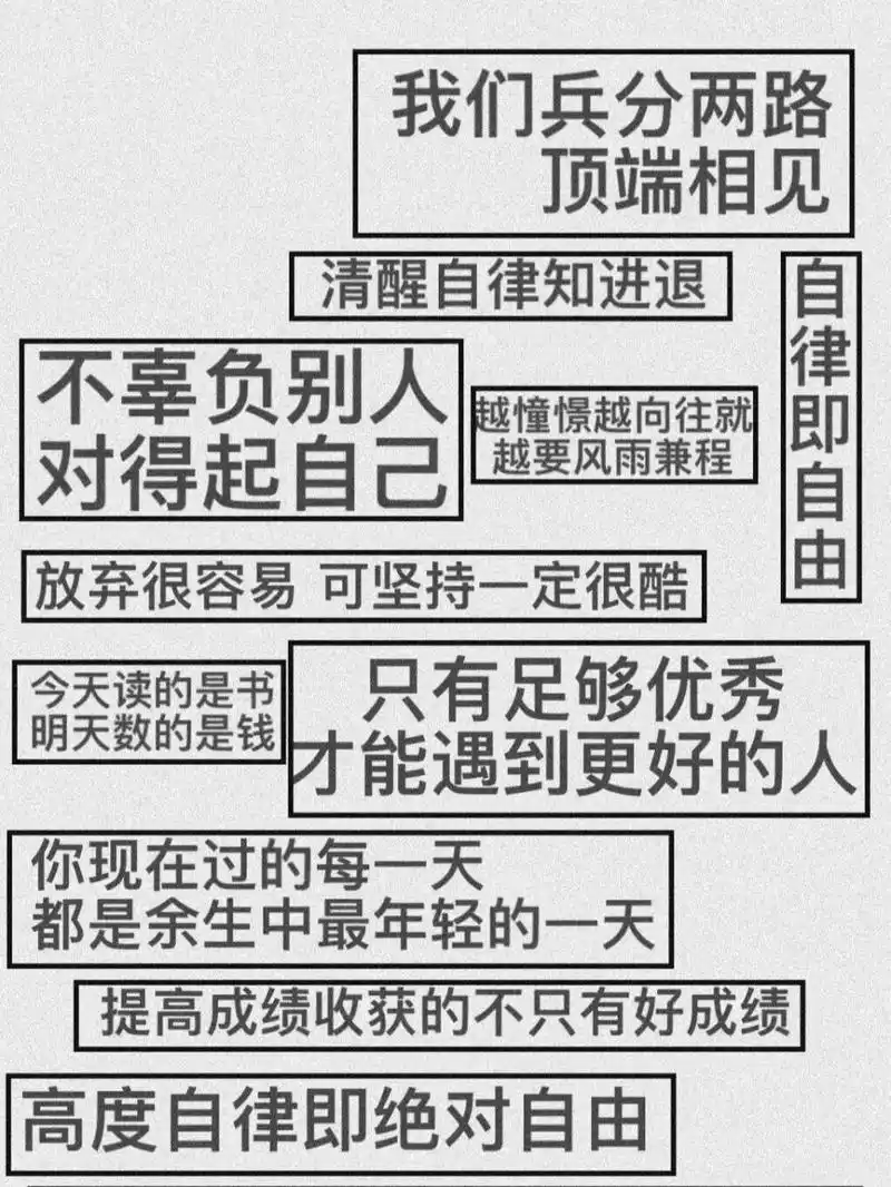 自律励志壁纸 ,滚去学习不能废 分享一波收藏的壁纸,每天打开手机