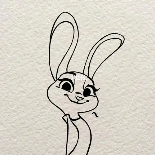 疯狂动物城简笔画兔子警官兔朱迪