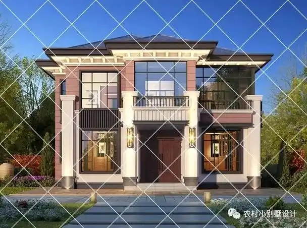 20款面积100平方米二层农村小别墅,居家养老农村二层别墅好户型