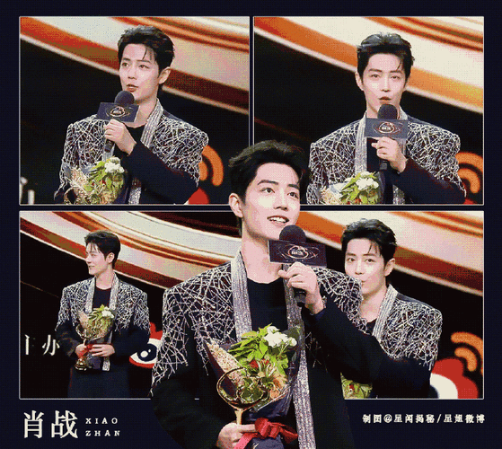 肖战网络视听盛典彩排图#  白西装小王子披风,真的爱了  期待晚上的