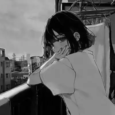 98张高级感黑白动漫女头_女生微信头像_头像屋