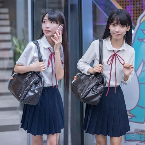 jk制服学院风水手服长袖衬衫日系女高中生百皱裙学生校班服软妹服