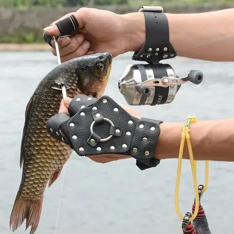 弹弓射鱼镖套装 鱼枪射鱼器套装 鱼鳔 飞鲨镖鱼箭封闭式渔轮打鱼