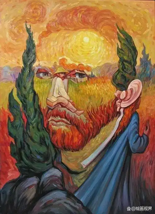 错觉绘画艺术,毫无违和感的世界名画,原来画还可以这样画