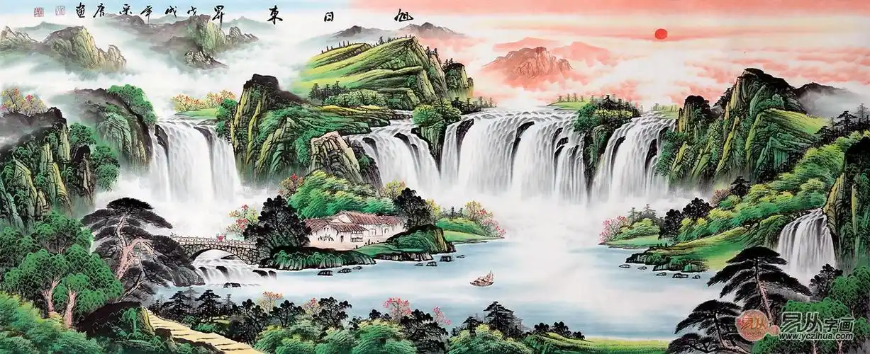 客厅挂什么画好?国画山水画,您*雅致的选择