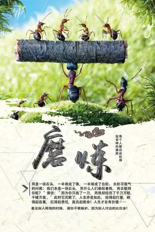 磨练每个人都应经受住磨练寓言故事宣传栏