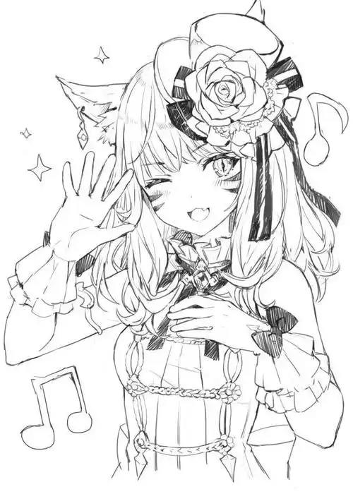 动漫人物线稿素材参考