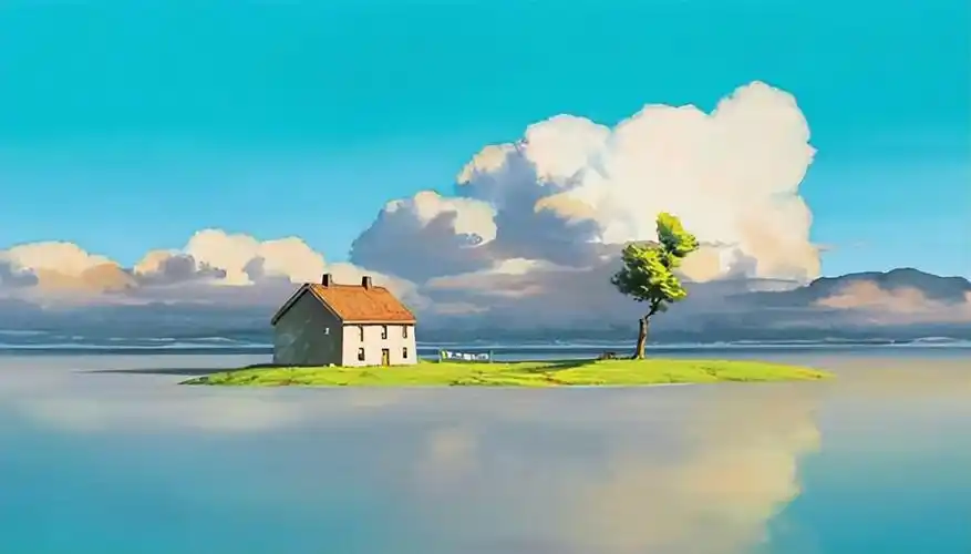 宫崎骏动漫中的那些风景插画,美得窒息湘南海岸,是日本动漫《灌篮高手