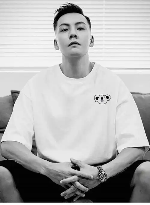 海澜优选短袖t恤男白色夏季新款潮流宽松百搭国潮纯棉印花陈伟霆体