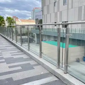 楼梯扶手栏杆 304不锈钢立柱家用室户外别墅网红阳台玻璃护栏配件