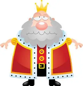 悲哀的卡通国王插画