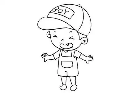 可爱小男孩简笔画图片大全_生活百科 - 爱知识