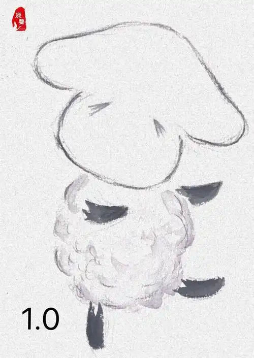 易烊千玺分享180122饭绘易只烊水墨版小剧场粉丝心疼自己没有羊