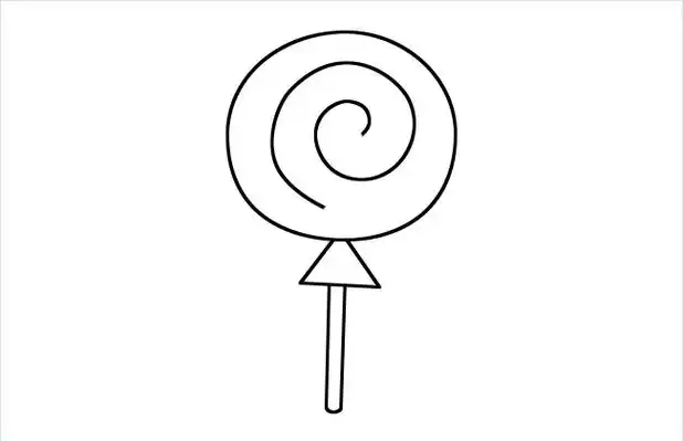 棒棒糖简笔画超简单画法标签:实物简笔画棒棒糖简笔画