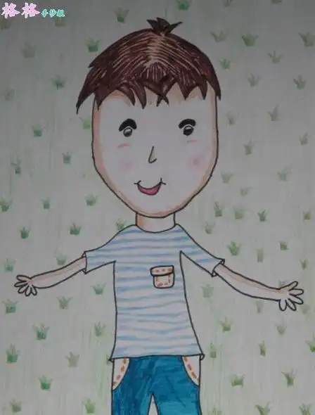 我的自画像儿童画男孩图片可爱的小男孩简笔画人物图像欣赏教你如何画