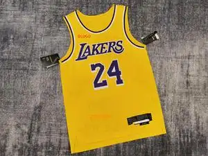 科比布莱恩特 bryant 洛杉矶湖人21-22赛季黄色au球员版刺绣球衣