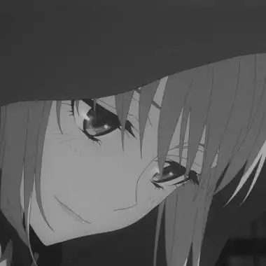 二次元丧系女头/黑白_卡通动漫头像_我要个性网