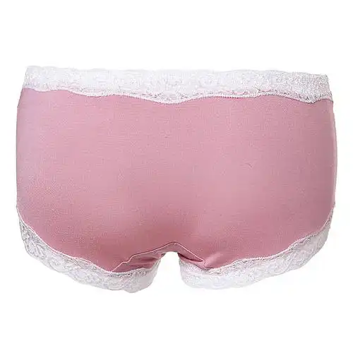 西丝娘娘 100%桑蚕丝豹纹女士新款 真丝平角内裤 3004 粉色 l