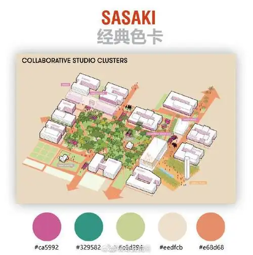 sasaki景观设计图纸的经典配色