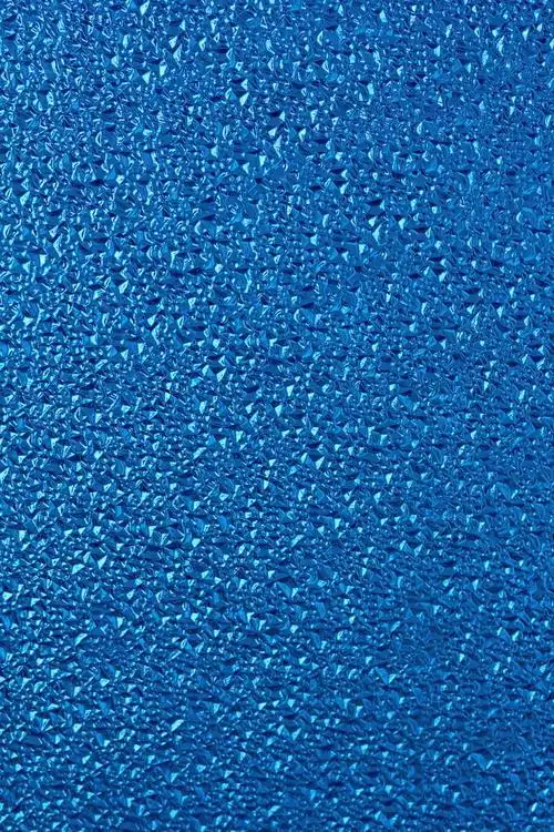 波纹玻璃在蓝颜色纹理图