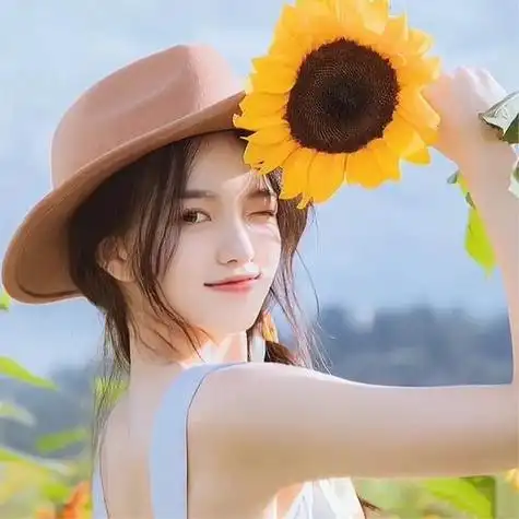 开心阳光向日葵女生唯美头像图片