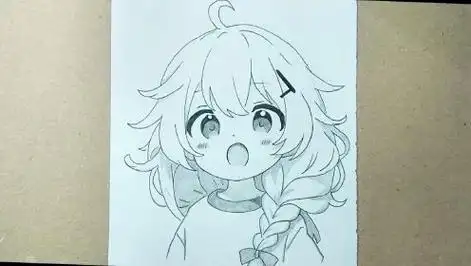 可爱动漫小学生简笔画怎么画,教你画动漫小学生,萌萌哒!