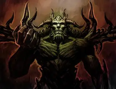 搞笑游戏音乐一个恶魔, 魔鬼的例证.地狱之师.草图概念.