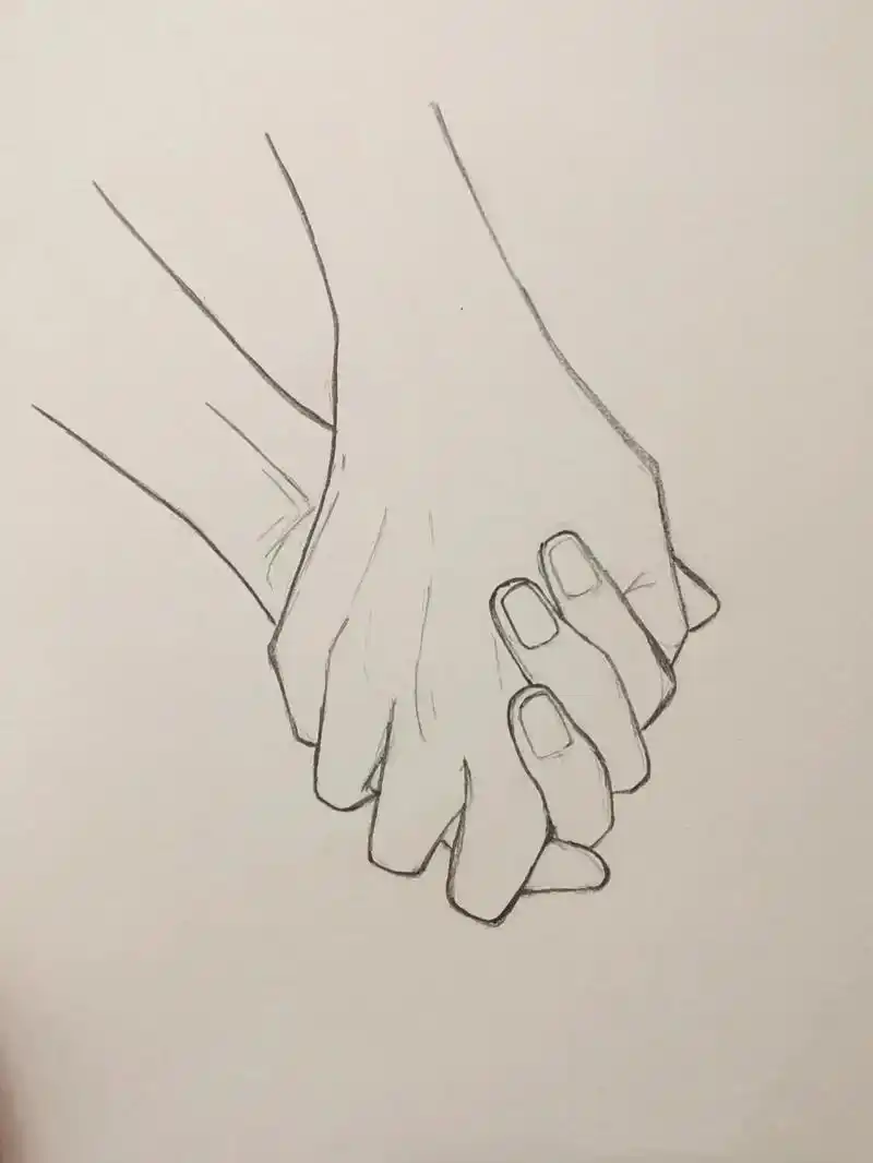 临摹|秋天 适合牵手.不知道要画什么 偶尔刷到这几张图 忍不 - 抖音