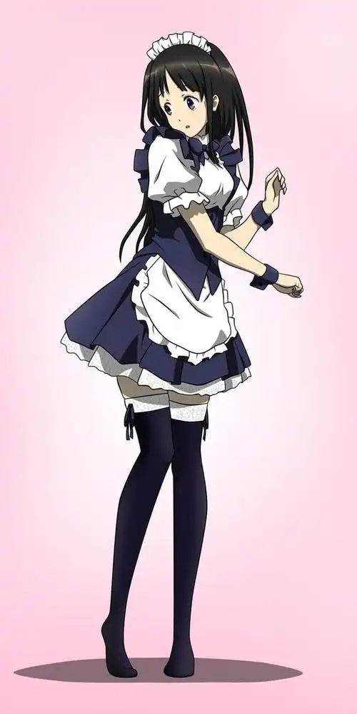 《冰菓》千反田爱瑠,直女一样可以很可爱,动漫全面屏壁纸