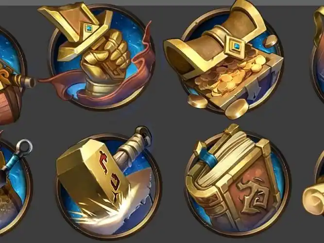 欧美写实风格rpg游戏项目技能图标绘制技能释放设计