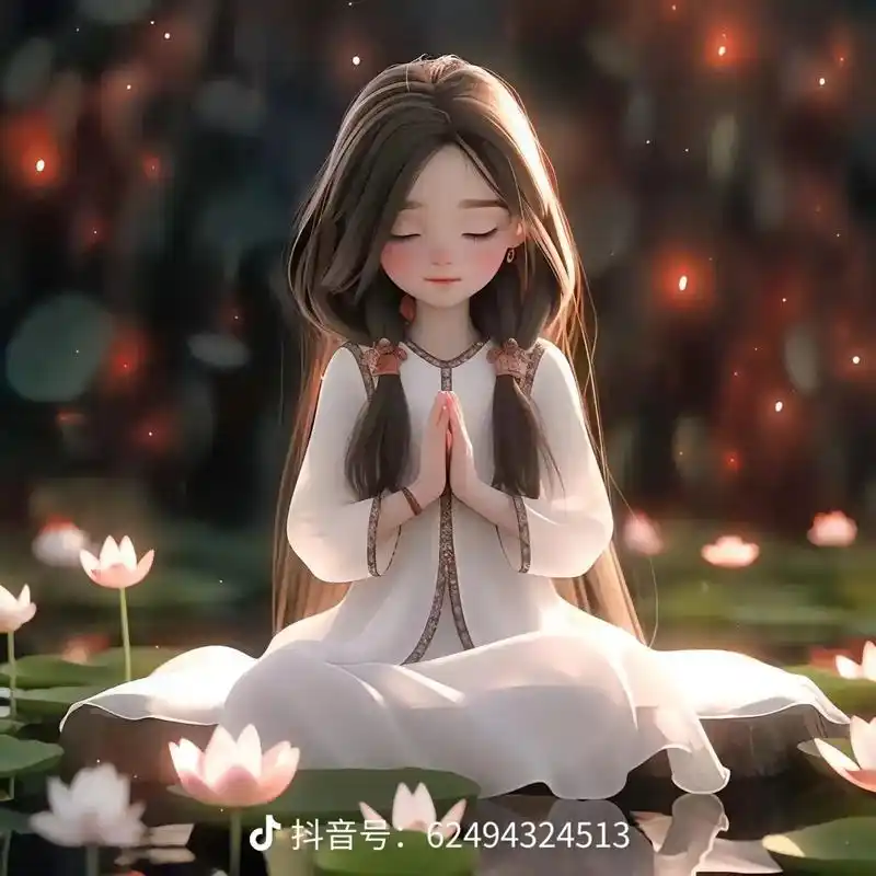 双手合十祈祷糸女头 愿家人平平安安.健健康康.无病无灾 - 抖音