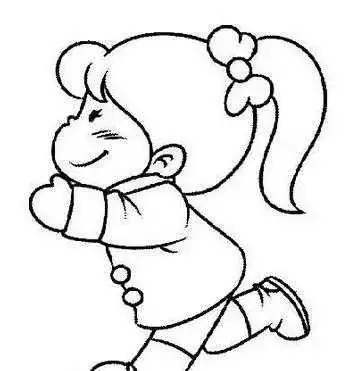 小女孩侧身简笔画可爱 简笔画图片大全-蒲城教育文学网