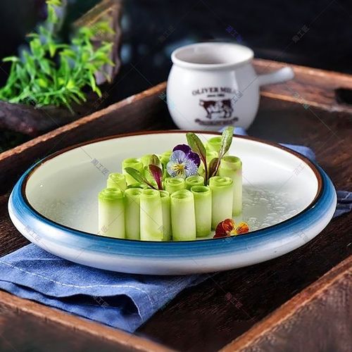 酒店餐具大气圆碗明档菜品展示盘创意特色个性冷菜小炒意境菜盘子