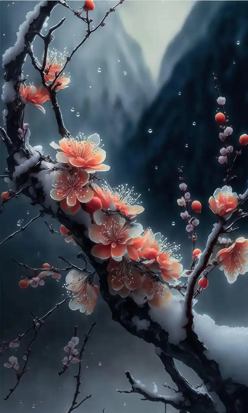 梅花逊雪三分白,雪花欠梅一分香#雪中梅花 #唯美意境 - 抖音