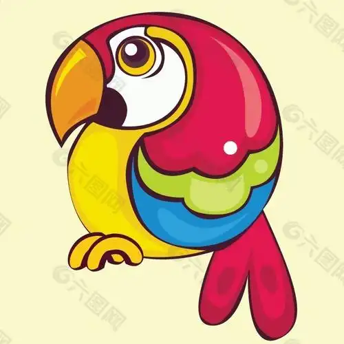 印花矢量图 卡通动物 鸟类 鹦鹉 色彩 免费素材产品工业素材免费下载(