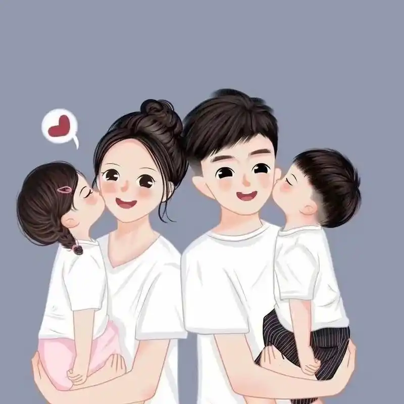亲子头像|一家四口|头像