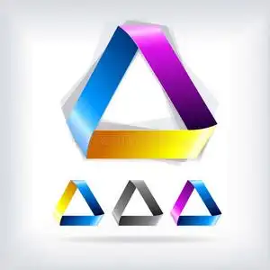 三角形的标志抽象矢量标志模板三角形照片