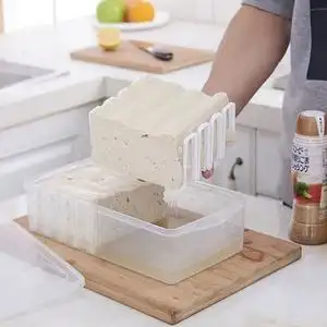 家用厨房内脂豆腐盒保鲜盒冰箱食物收纳盒装水豆腐的盒子塑料居家