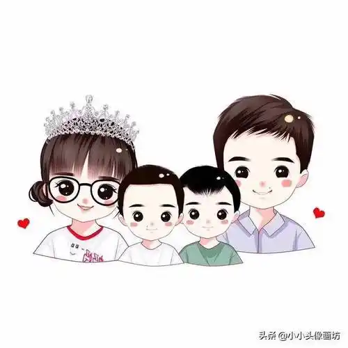 你的微信头像该换了适合2021年用的温馨卡通全家福头像