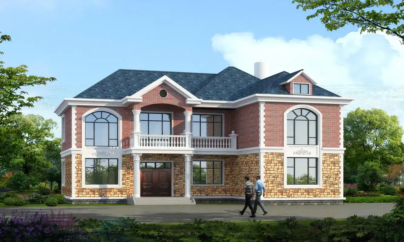 湖南湘潭农村自建房别墅设计案例赏析【cjl0123】 本款为两层别墅