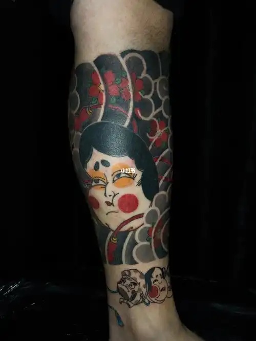 恢复三个月雾面加了个脚串#南昌纹身  #老传统纹身  #包小腿纹身
