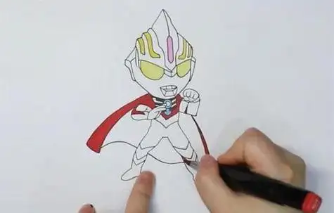 全身涂色奥特曼简笔画怎么画彩色可爱奥特曼简笔画画法教学